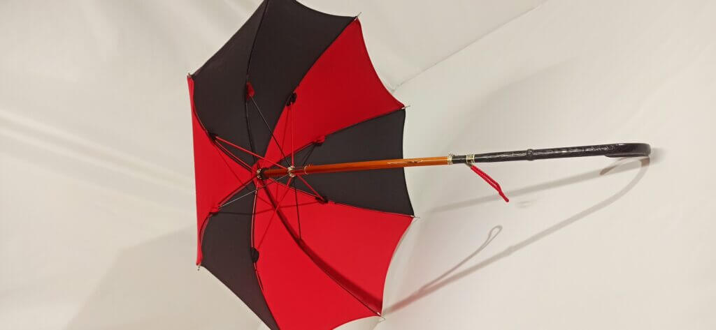 Parapluie noir et rouge