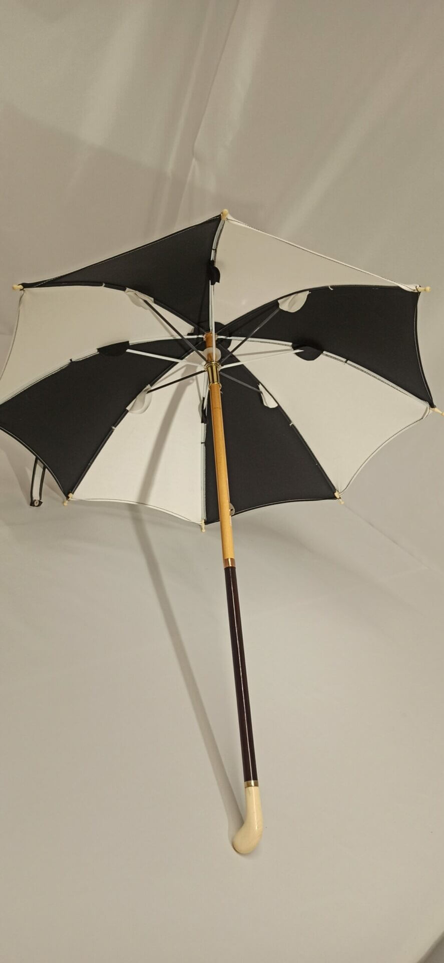 Parapluie noir et blanc