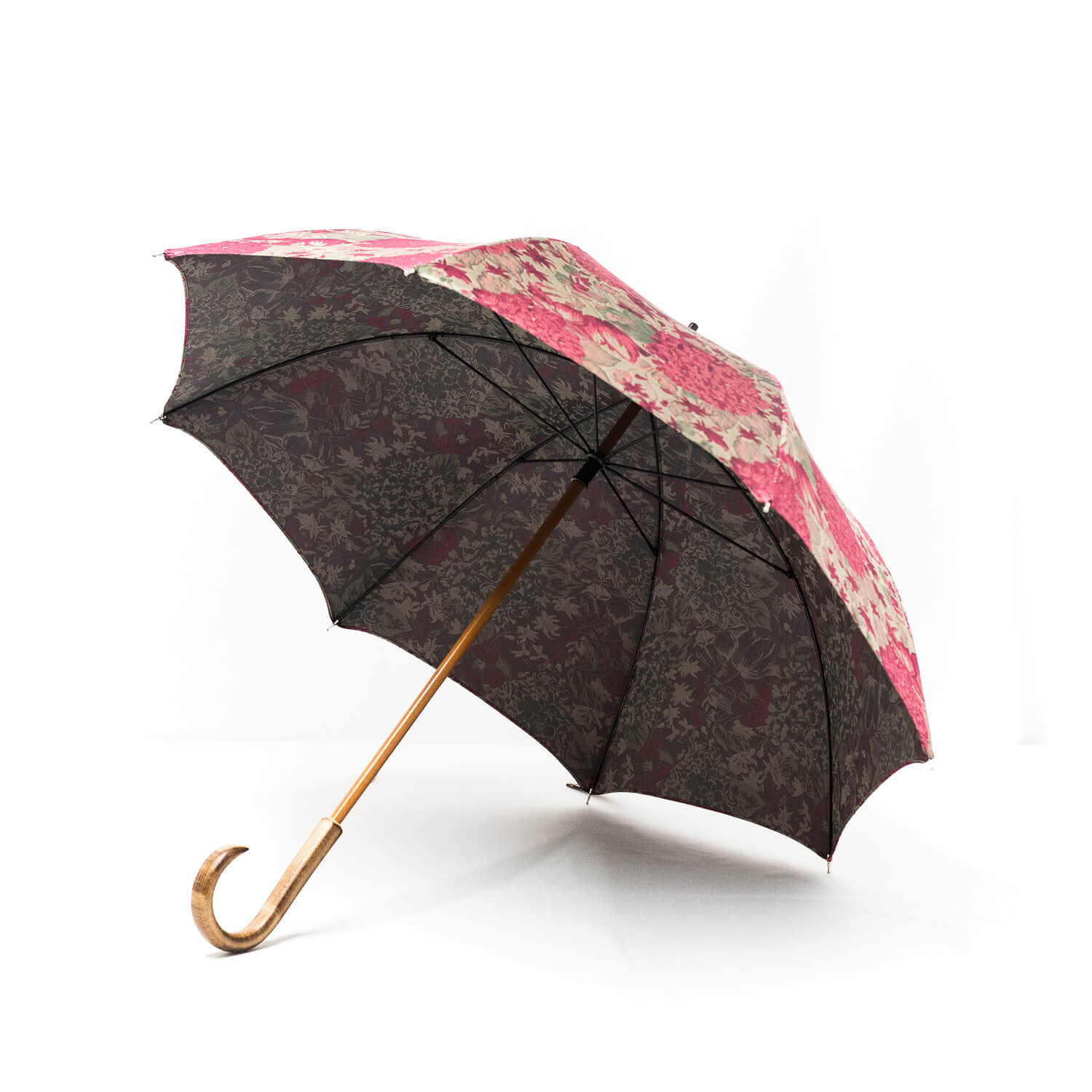 Parapluie droit tissé hortensia – Image 1