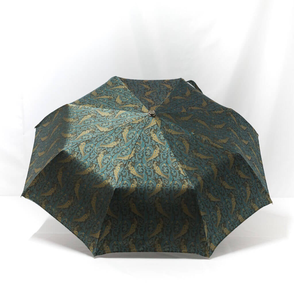 Women's paisley woven folding umbrella